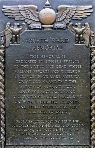 FOURTH WARD MEMORIAL PLAQUE