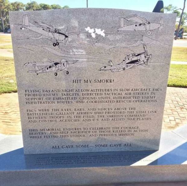 THE FORWARD AIR CONTROLLER MEMORIAL SIDE F