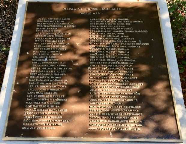 HURLBURT FIELD WORLD WAR II MEDAL OF HONOR RECIPIENTS MEMORIAL