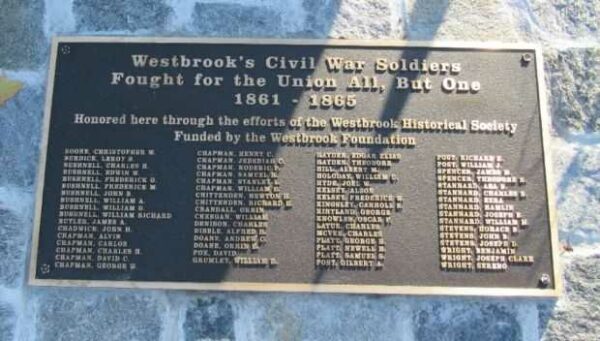 WESTBROOK’S CIVIL WAR SOLDIERS HONOR ROLL MEMORIAL