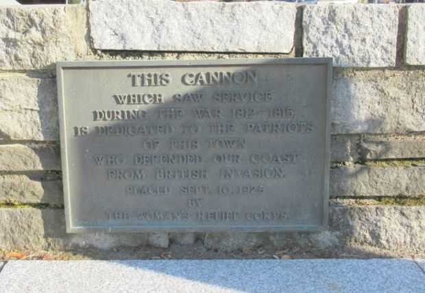 CLINTON THIS CANNON WAR MEMORIAL PLAQUE