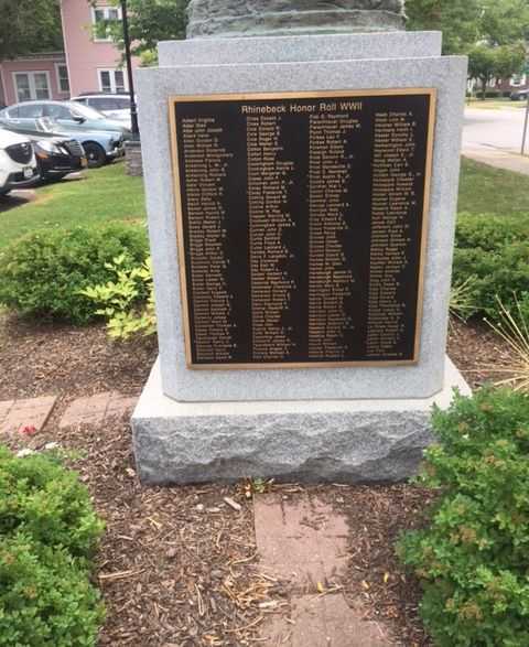 RHINEBECK WORLD WAR I MEMORIAL SIDE C