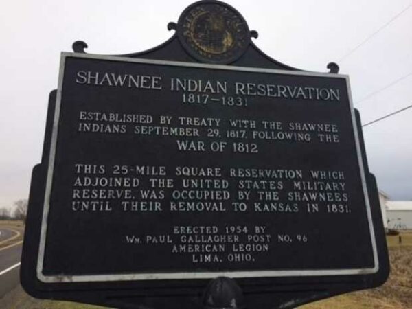 SHAWNEE INDIAN RESERVATION MEMORIAL MARKER