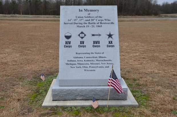 BENTONVILLE UNION SOLDIERS WAR MEMORIAL FRONT