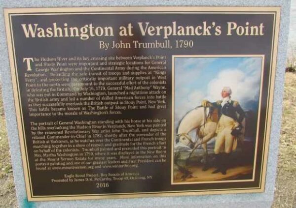 WASHINGTON AT VERPLANCK’S POINT WAR MEMORIAL PANEL