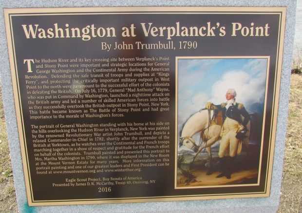 WASHINGTON AT VERPLANCK’S POINT WAR MEMORIAL PANEL