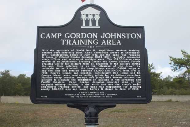 CAMP GORDON JOHNSON TRAINING AREA MEMORIAL MARKER