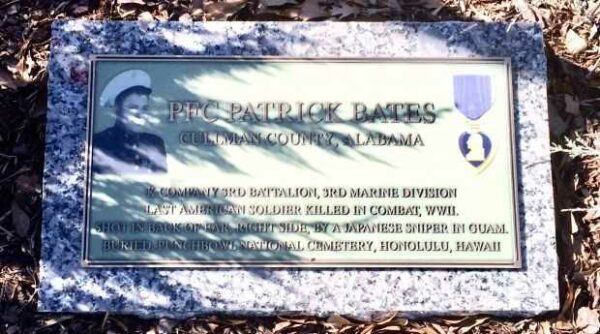 PFC PATRICK BATES WAR MEMORIAL