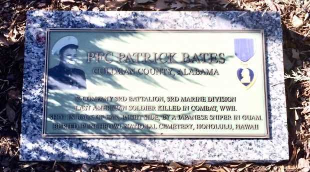 PFC PATRICK BATES WAR MEMORIAL