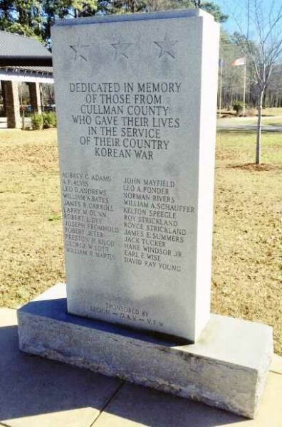 CULLMAN COUNTY KOREAN WAR MEMORIAL