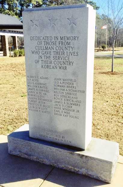 CULLMAN COUNTY KOREAN WAR MEMORIAL