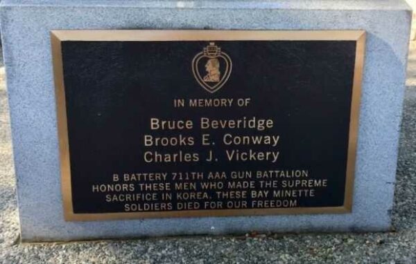 BAY MINETTE KOREAN WAR MEMORIAL PLAQUE B