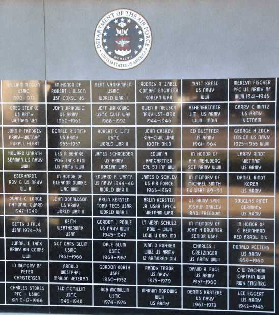 CLINTONVILLE VETERANS MEMORIAL PANEL L