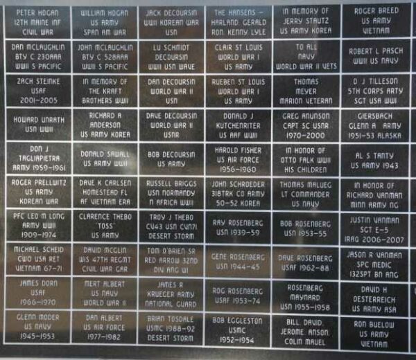 CLINTONVILLE VETERANS MEMORIAL PANEL G