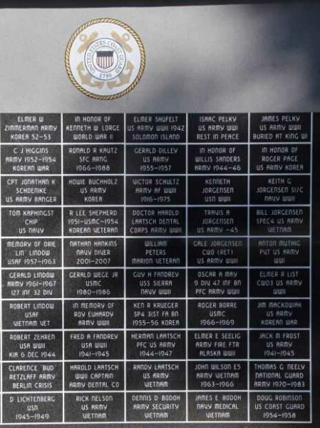 CLINTONVILLE VETERANS MEMORIAL PANEL F