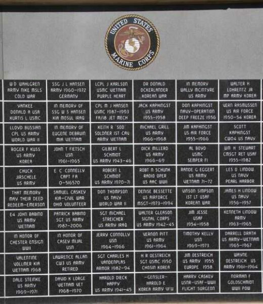 CLINTONVILLE VETERANS MEMORIAL PANEL E