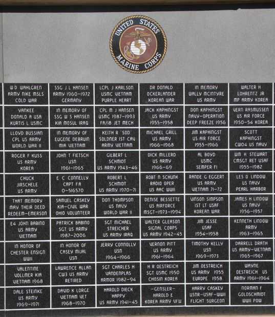 CLINTONVILLE VETERANS MEMORIAL PANEL E