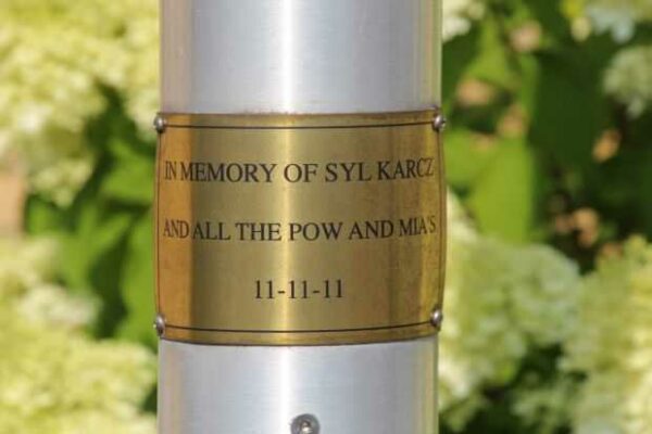 AMERICAN LEGION POST 337 WAR MEMORIAL FLAGPOLE PLAQUE C