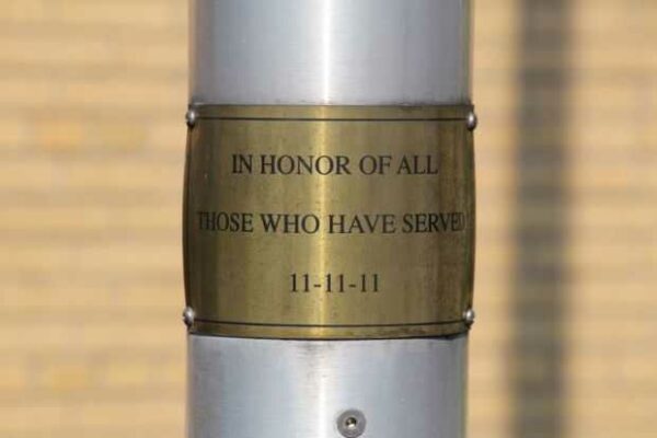 AMERICAN LEGION POST 337 WAR MEMORIAL FLAGPOLE PLAQUE B