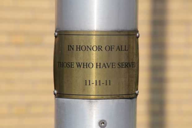 AMERICAN LEGION POST 337 WAR MEMORIAL FLAGPOLE PLAQUE B