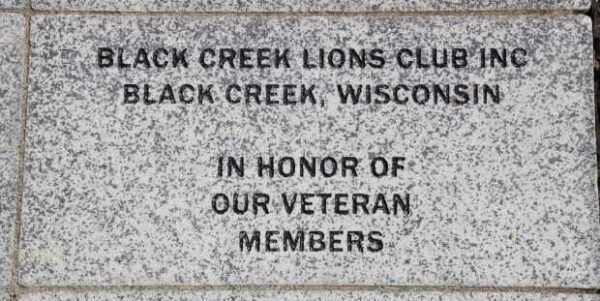 BLACK CREEK VETERANS MEMORIAL PAVER H