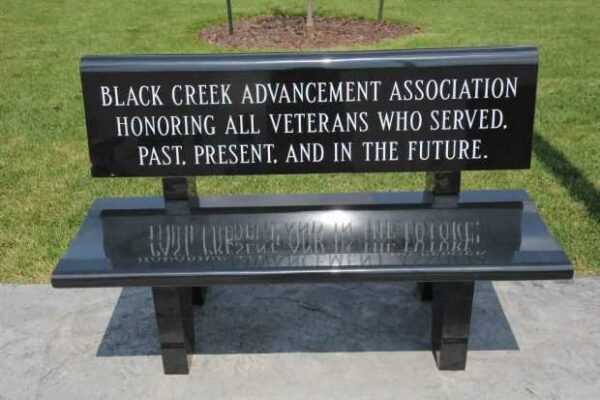 BLACK CREEK VETERANS MEMORIAL BENCH A