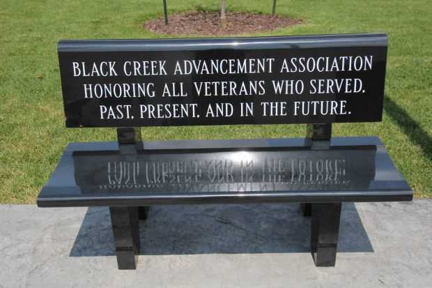 BLACK CREEK VETERANS MEMORIAL BENCH A