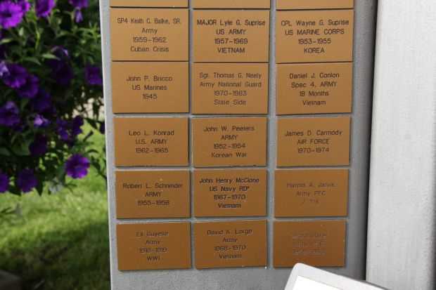 ST. MARY’S CATHOLIC CHURCH CEMETERY VETERANS MEMORIAL PLAQUES C
