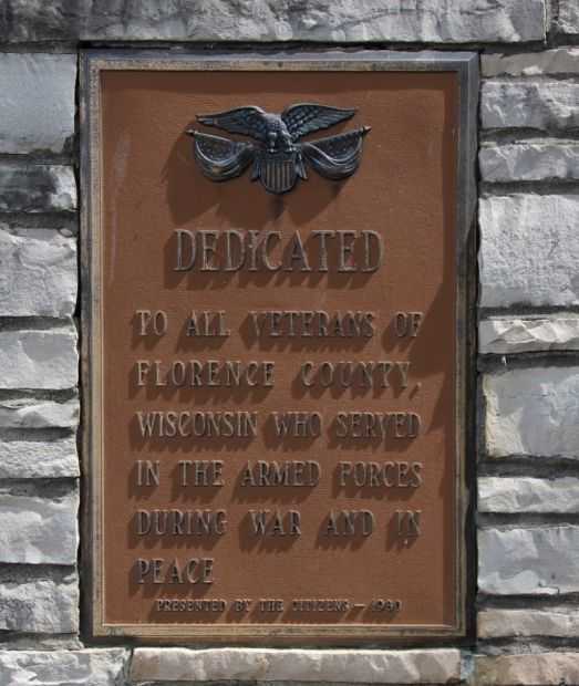 FLORENCE COUNTY VETERANS MEMORIAL PLAQUE