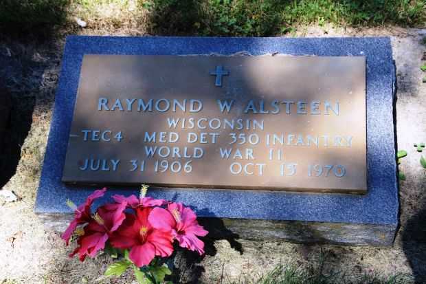 RAYMOND W ALSTEEN MEMORIAL CEMETERY STONE