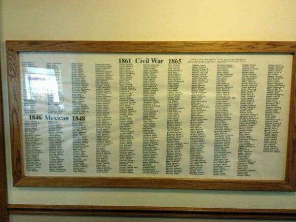 BROWN COUNTY CIVIL WAR AND MEXICAN WAR HONOR ROLL MEMORIAL