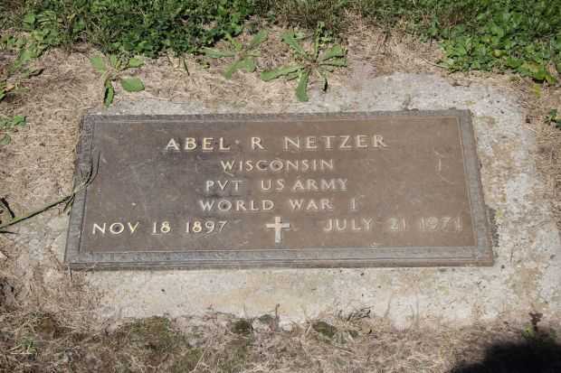 ABEL R NETZER MEMORIAL CEMETERY STONE