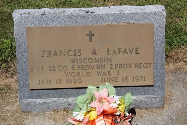 FRANCIS A LAFAVE MEMORIAL CEMETERY STONE