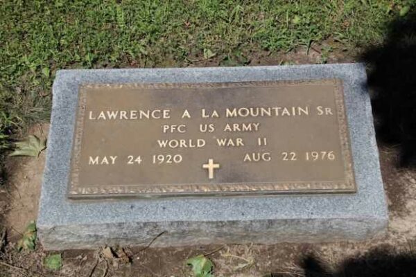 LAWRENCE A LA MOUNTAIN SR MEMORIAL CEMETERY STONE