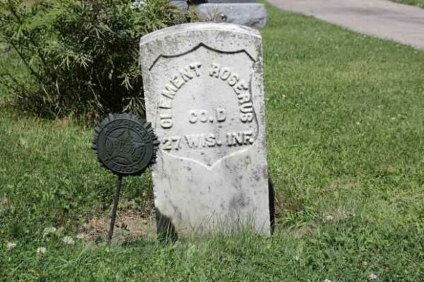 CLEMENT ROSERUS MEMORIAL CEMETERY STONE