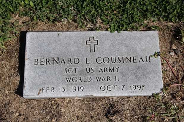 BERNARD L COUSINEAU MEMORIAL CEMETERY STONE