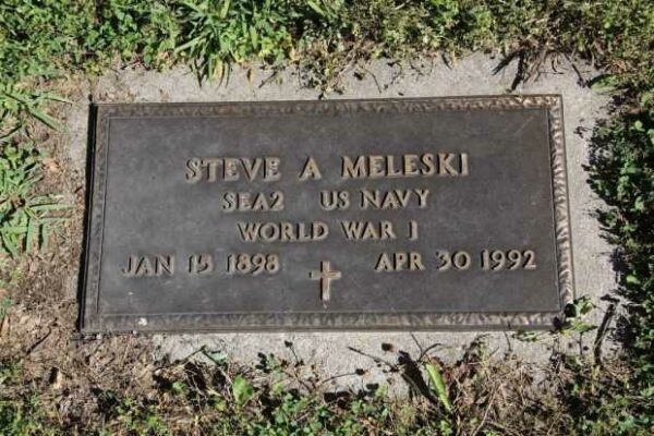 STEVE A MELESKI MEMORIAL CEMETERY STONE