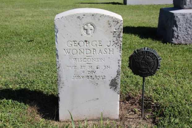 GEORGE J WONDRASH MEMORIAL CEMETERY STONE