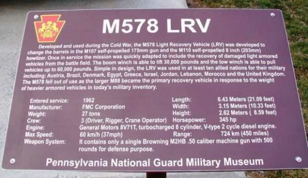 M578 LRV MEMORIAL PLAQUE