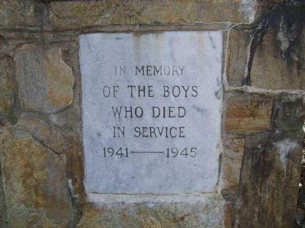 TOCCOA FALLS COLLEGE WORLD WAR II MEMORIAL