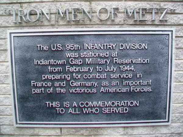 95TH INFANTRY DIVISION WAR MEMORIAL PLAQUE