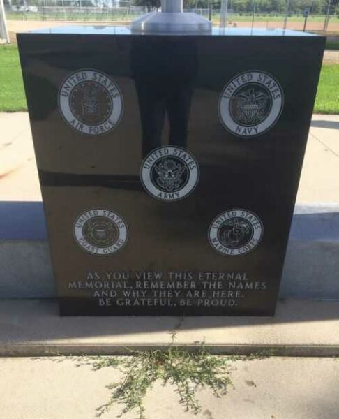 FAIRMOUNT VETERANS MEMORIAL DEDICATION STONE FRONT