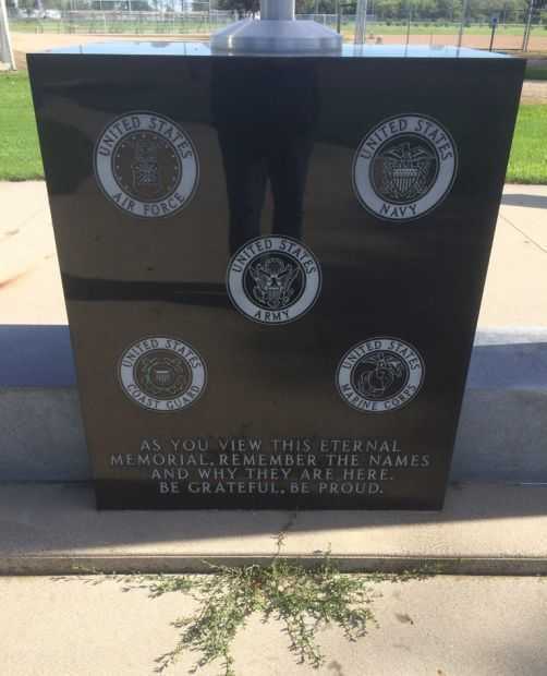 FAIRMOUNT VETERANS MEMORIAL DEDICATION STONE FRONT