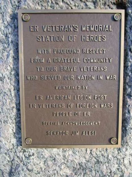 ER VETERAN’S MEMORIAL PLAQUE