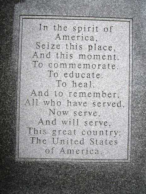 GRAND ISLAND VETERANS MEMORIAL WALL DEDICATION STONE