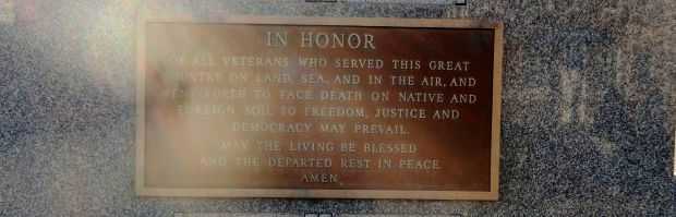 DUNDALK VETERANS MEMORIAL PLAQUE