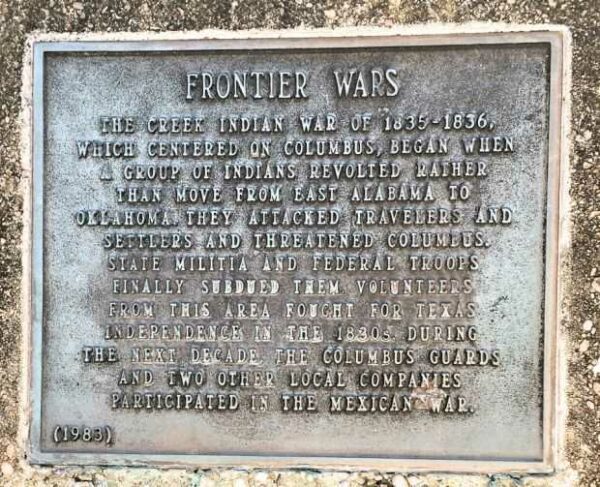 FRONTIER WARS MEMORIAL PLAQUE
