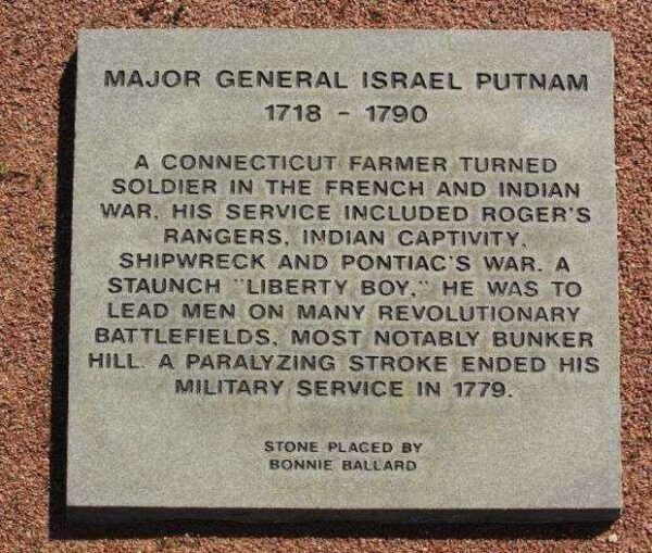 MAJOR GENERAL ISRAEL PUTNAM WAR MEMORIAL PAVER