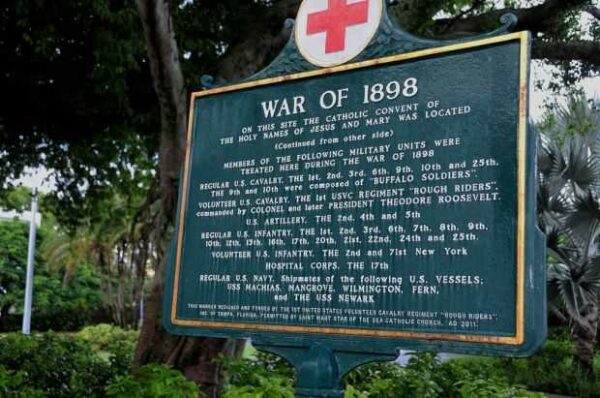 WAR OF 1898 MEMORIAL MARKER BACK