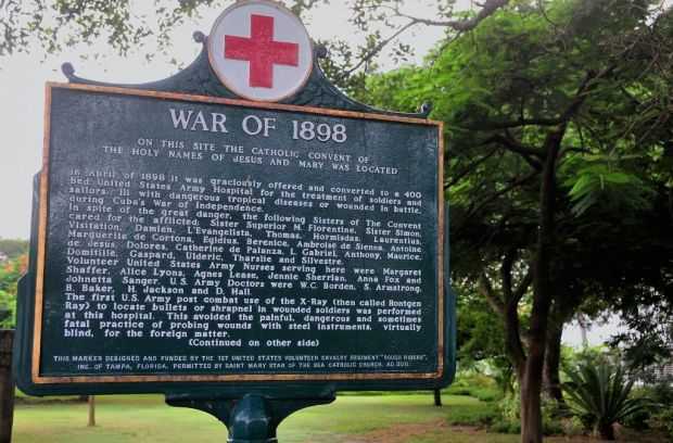 WAR OF 1898 MEMORIAL MARKER FRONT